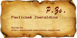 Pavlicsek Zseraldina névjegykártya
